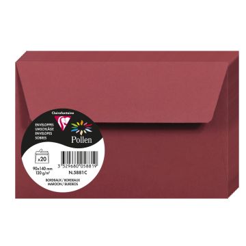 Photo Enveloppe POLLEN Bordeaux Format  90 x 140 mm 5881C