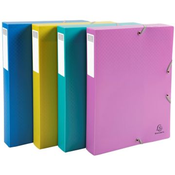 Photo Boîte de classement en PP - Dos 40 mm - Assortiment EXACOMPTA Forever Young