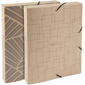 Photo Boîte de classement à élastiques et 3 rabats - Dos 25 mm EXACOMPTA Eterneco Image