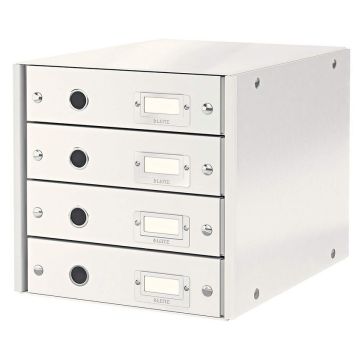 Photo Boite de classement WOW - 4 tiroirs - Blanc LEITZ Click et Store 6048-00-01