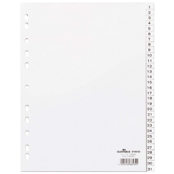 Photo DURABLE : Jeu de 31 intercalaires numériques 6160-02