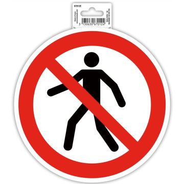 Photo Panneau adhésif - Interdit de marcher/circuler - Rouge EXACOMPTA