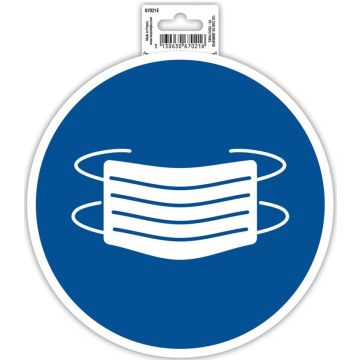 Photo Panneau adhésif - Masque obligatoire - Bleu EXACOMPTA