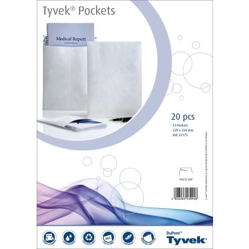 Photo Lot de 20 pochettes sans fenêtre 229 x 324 mm Tyvek 67175 : Enveloppes 