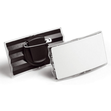 Photo DURABLE : Lot de 25 badges avec une pince combi - 75 x 40 mm 8128-58