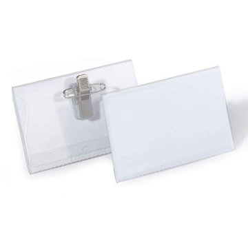 Photo DURABLE : Lot de 50 badges avec une pince combi 8101-19