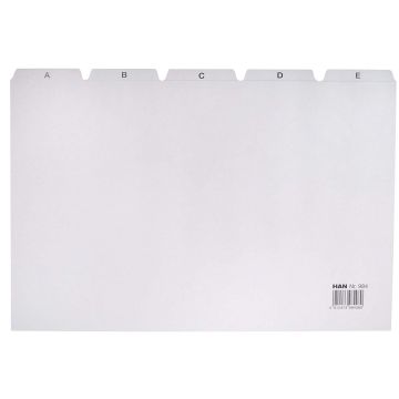 Photo Jeu de 25 Intercalaires alphabétiques en plastique - 297 x 210 mm - A4 : HAN 984