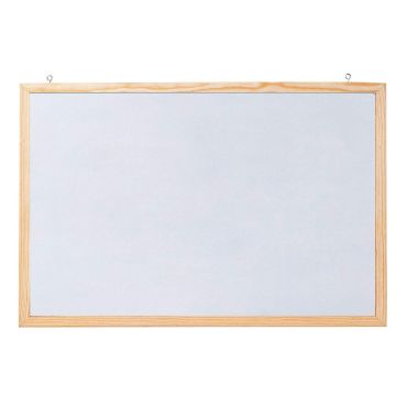 Photo Tableau magnétique blanc cadre bois - 800 x 600 mm : FRANKEN CC-MM6080E