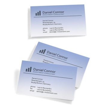 Photo SIGEL DP746 : Lot de 100 cartes de visite 3C bleu - 200 g