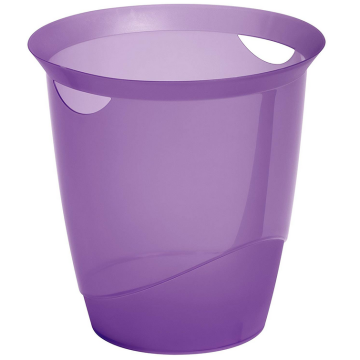 Photo DURABLE : Corbeille à papier Trend 16 litres - Violet translucide - 1701710992