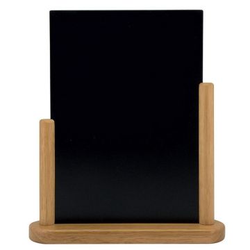 Photo Ardoise de Table - 280 x 320 mm - Support couleur Teck : SECURIT Elegant (ELE-TE-LA)