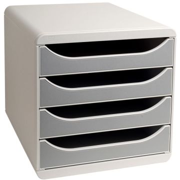 Photo Caisson à 4 tiroirs - Big Box - Gris Lumière/Granit EXACOMPTA Office