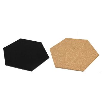 Photo Tableaux décoratifs - Ardoise et Liège  179 x 155 mm Hexagone SECURIT Silhouette Lot de 7 Image
