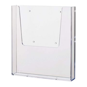 Photo Présentoir mural A4 - 1 compartiment vertical - Transparent : HELIT H2350202