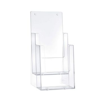 Photo Présentoir de table - 2 compartiments 1/3 de format A4 - Transparent : HELIT H2351502 