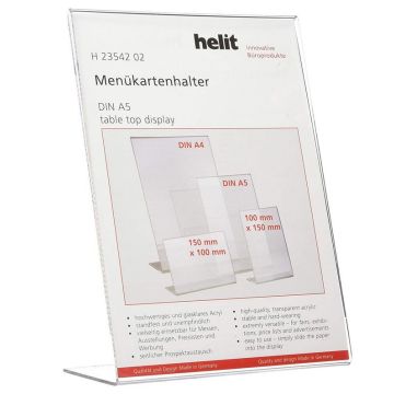 Photo Présentoir de table incliné - A5 : HELIT H2354202