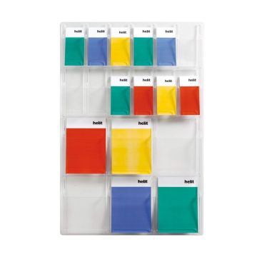 Photo Présentoir mural Clearly - 18 compartiments DL + A4 : HELIT H6259602