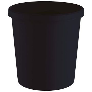 Photo Corbeille à papier de 18 L - Plastique recyclé - Noir HELIT The Green German