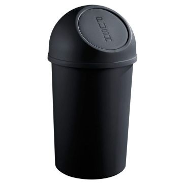 Photo Corbeille à papier avec couvercle 45 litres - Noir : HELIT H2401395