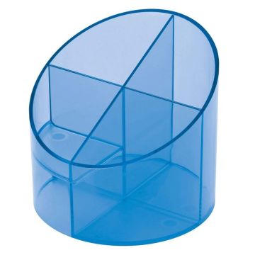 Photo Pot à crayons Multipot Economy - Bleu transparent : HELIT H6390230