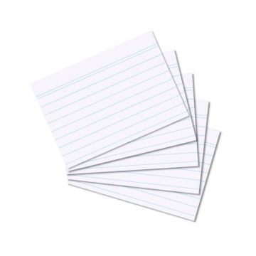 Photo Lot de 100 fiches Bristol lignées - 52 x 74 mm - Blanc : HERLITZ 10621464 