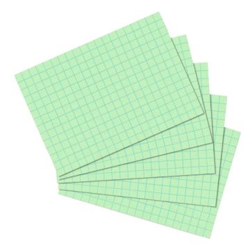 Photo Lot de 100 fiches Bristol quadrillées - 74 x 105 mm - Vert : HERLITZ 10901494 