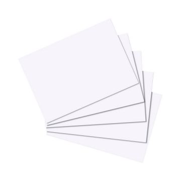Photo Lot de 100 fiches Bristol unies - 74 x 105 mm - Blanc : HERLITZ 10621449 