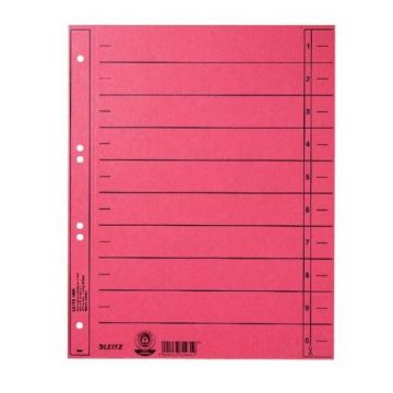 Photo Intercalaires en carton - 240 x 300 mm - Rouge : LEITZ Lot de 100 - 1658-00-25
