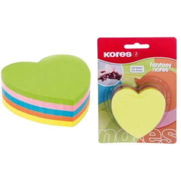 Photo Notes adhésives de couleur - Coeur : KORES