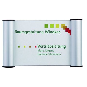 Photo Plaque de porte A6 - Argent : FRANKEN BS0602