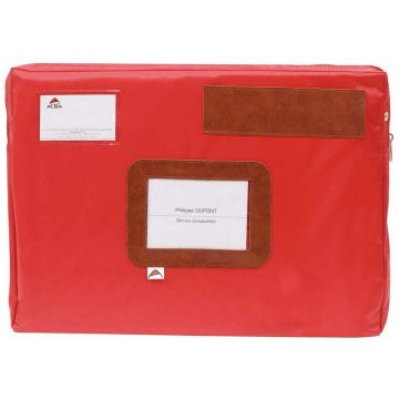 Photo Sac navette à soufflet avec zip - 420 x 320 mm - Rouge ALBA Image