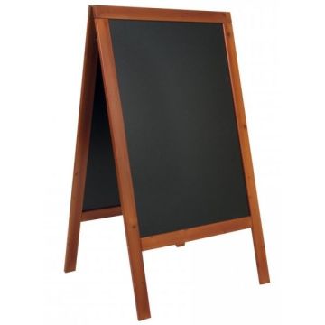 Photo Panneau extérieur noir inscriptible - 700 x 1250 mm - Acajou SECURIT Woody