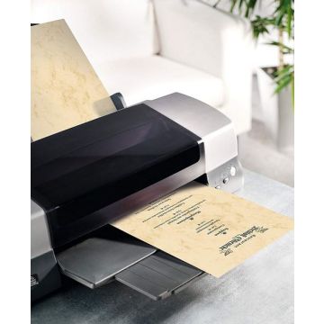 Photo SIGEL DP181 : Lot de 25 feuilles marbrées - Format A4 - Beige