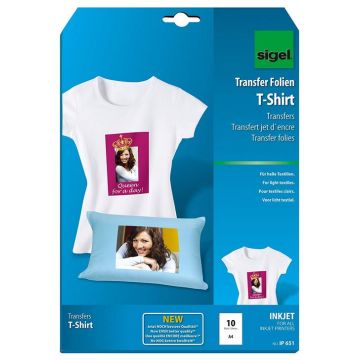 Photo Films transfert tee shirts - Blanc (Papier calque) SIGEL IP651
