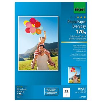 Photo SIGEL IP714 : Papiers photos brillant Everyday Plus - Format A4
