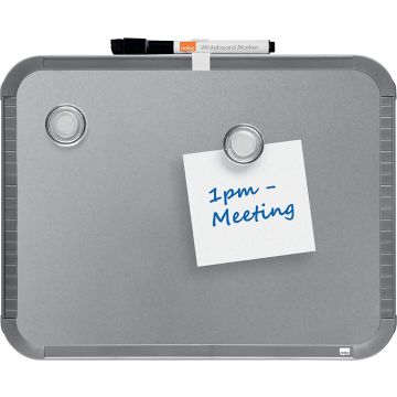 Photo Tableau magnétique - 220 x 280 mm - Argent : NOBO Slim Linie 