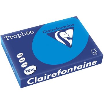 Ramette de papier de 250 feuilles A4 120g - Bleu Turquoise : CLAIREFONTAINE Trophée Visuel