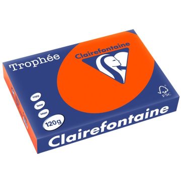 Ramette de papier de 250 feuilles A4 120g - Rouge Cardinal : CLAIREFONTAINE Trophée Visuel