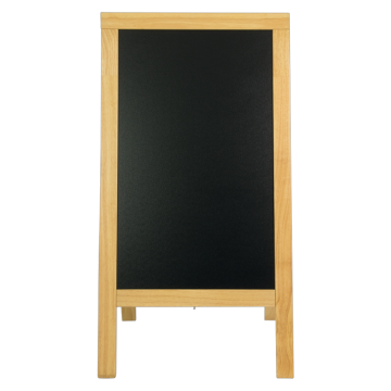 Panneau extérieur en hêtre avec tableau noir - 700 x 1350 mm : SECURIT Deluxe SBS-B-135