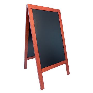 Panneau extérieur en acajou avec tableau noir - 700 x 1350 mm : SECURIT Deluxe SBS-M-135