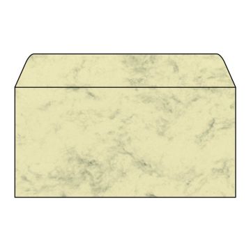 SIGEL DP074 : Lot de 50 enveloppes marbrées - 110 x 220 mm - Beige