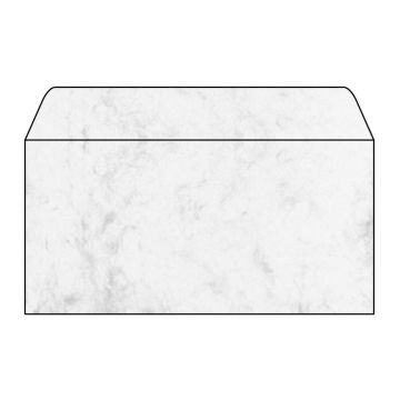 SIGEL DP073 : Lot de 50 enveloppes marbrées - 110 x 220 mm - Gris