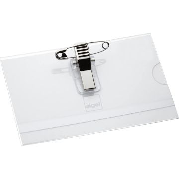 Lot de 50 Badges avec double système de fixation : SIGEL Modèle