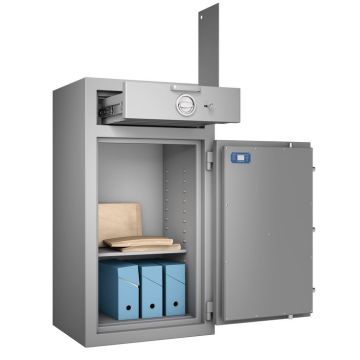 Coffre de dépôt de fonds - Classe 3 - Serrure à clé et électronique - HARTMANN Zephir Dépôt 1003