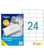 Etiquettes adhésives 70 x 37 mm AGIPA 119015