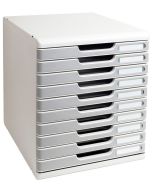 EXACOMPTA : Module de rangement 10 tiroirs - Modulo - Gris/granit 302041D