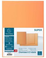 Lot de 50 Chemises à 2 rabats SUPER 210 - Orange EXACOMPTA Visuel