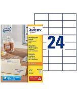 Étiquettes adhésives - 70 x 37 mm : AVERY 3474 Lot de 2400 Image