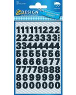 Etiquettes à Chiffres autocollants résistants aux intempéries - 9,5 mm - Noir : AVERY Image