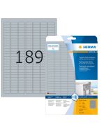 Étiquettes adhésives de signalisation Gris - 25,4 x 10 mm HERMA 4220 Signal